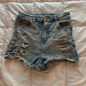 Stretchy high waisted American Eagle jean shorts